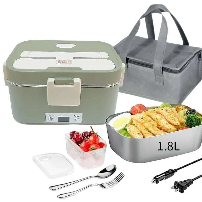 Electric Lunch Box Food Warmer 1.8L Camping Bento Picnic Portable Food Warmer Car/Truck/Home Car Electric Lunch Box