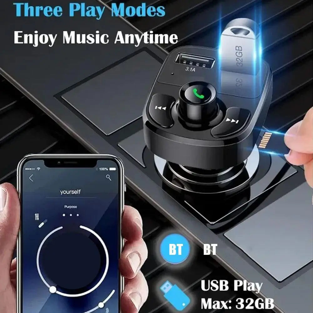 1/3/5PCS Car Bluetooth FM Transmitter Wireless Radio Adapter For Auto Music Stereo Player Dual USB Fast Charger For Smart Phone
