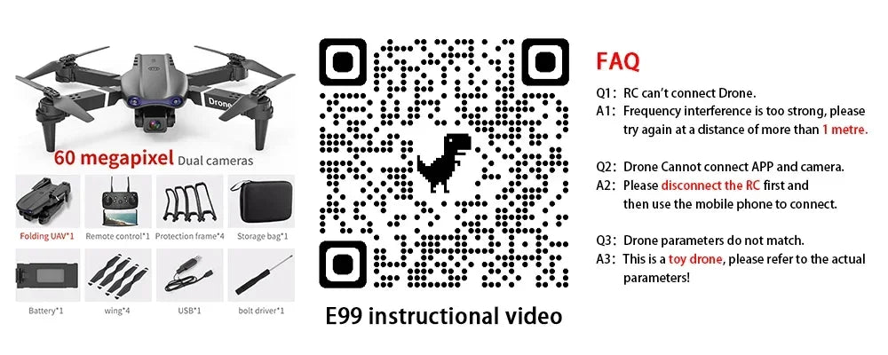 E99 Folding Drone Quadcopter Remote Control Handle Four Axis Aircraft HD 4K Photography UAV Altitude Fixation