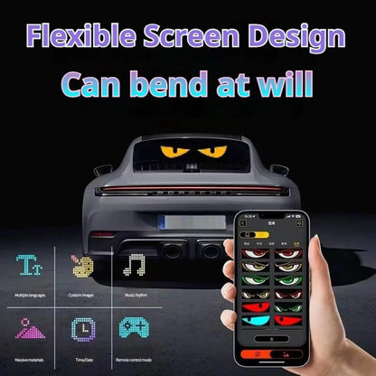 Devil's Eye Light Programmable led Windshield Display for Car Truck LED Matrix Panel Bluetooth App Remote Control Custom Animate