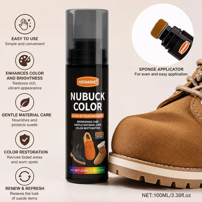 Leather Revitalizing Color Liquid for Suede Nubuck Velvet Leather Color Restoration And Gloss Recovery