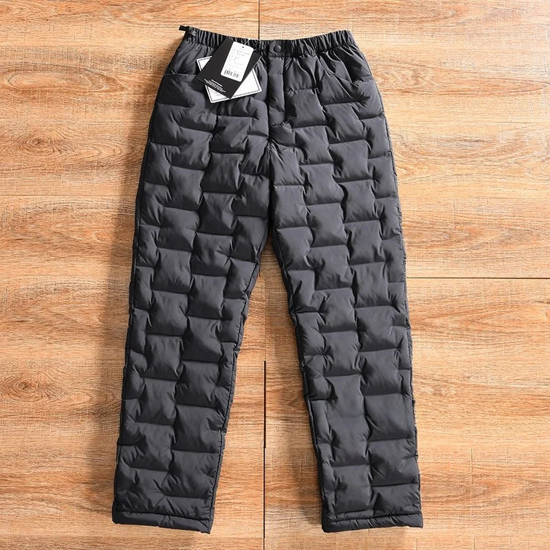 Waterproof Cotton Trousers for Men Winter Outdoor Sports Windproof Thermal Straight Leg Long Pants Casual Basic  Color