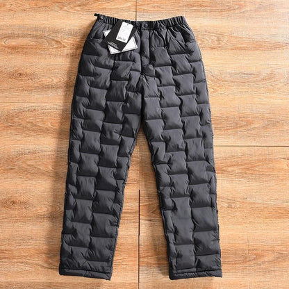 Waterproof Cotton Trousers for Men Winter Outdoor Sports Windproof Thermal Straight Leg Long Pants Casual Basic  Color
