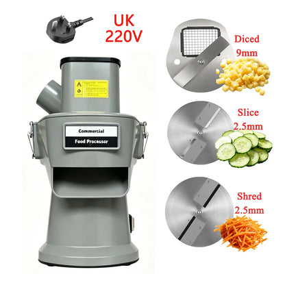 Stainless Steel Commercial Vegetable Cutter Slicer Shredder Dicer Multifunctional Food Processor for Professional Kitchen Use