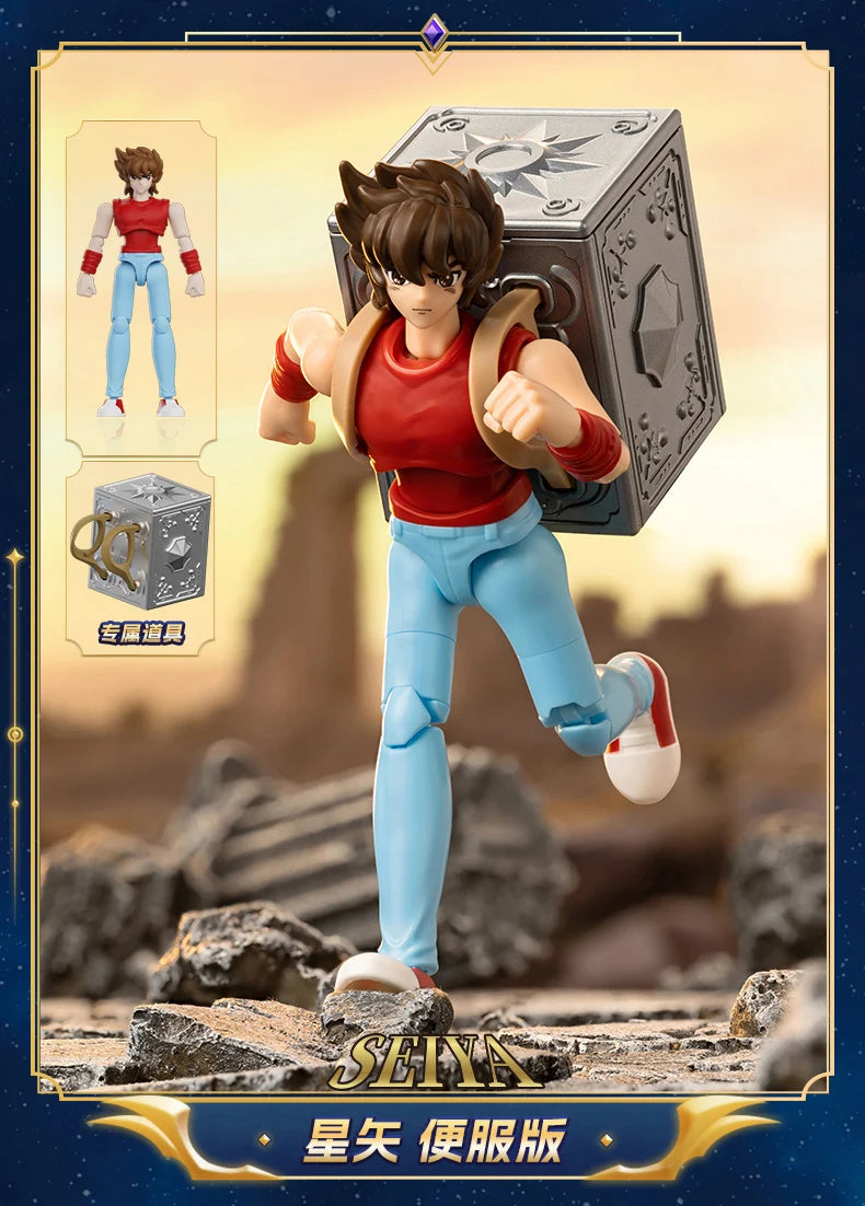 Original Blokees Gold Saint Action Figure Champion Saori Kido Seiya Mu Aiolia Assembly Figure Children Toys Birthday Gift