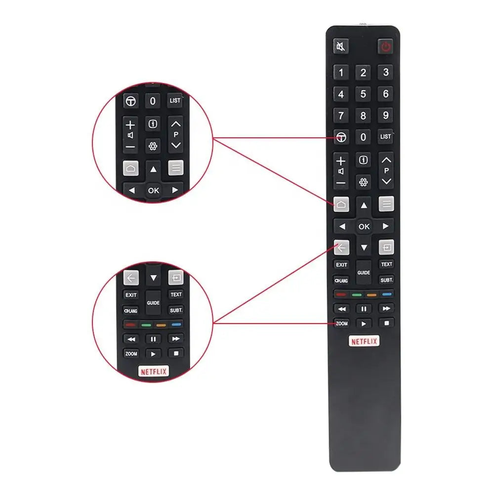 Smart Remote Control for TCL TV RC802N YAI3 YUI2 YU14 YUI1 YU11 65C2US 75C2US 43P20US U65S9906 U43P6006 Controller