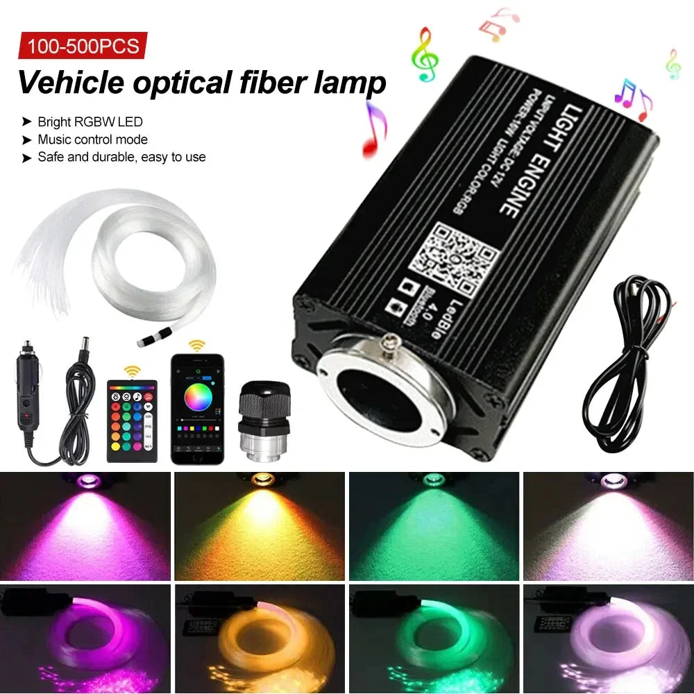 Starry Sky Roof LED Ambient Light RGB APP Control USB Car Interior Ceiling Atmosphere Lamp Universal for Sedan SUV Truck Decor