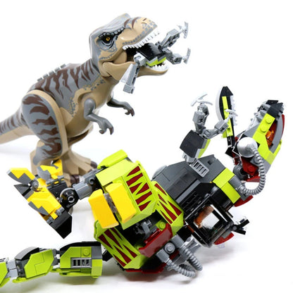 2026NEW Dinosaur World Series 75938 Tyrannosaurus Rex vs. Mecha Dinosaur Little Velociraptor Great Escape Children's Toy Gift