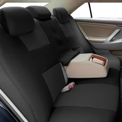 Universal Car Seat Covers Set With Steering Wheel Covers 2 Shoulder Protection Rear Seat Can Split Car Accessories Interior