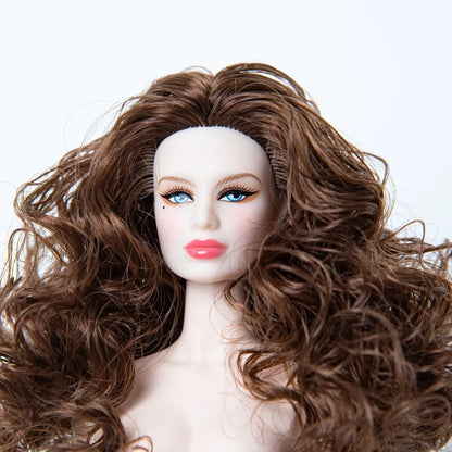 Pro-Grade 12.6in 1/6 BJD Doll - 12-Articulated Statue, Exquisite Makeup, Fluffy Hair, Desktop Ornament (No Clothing)