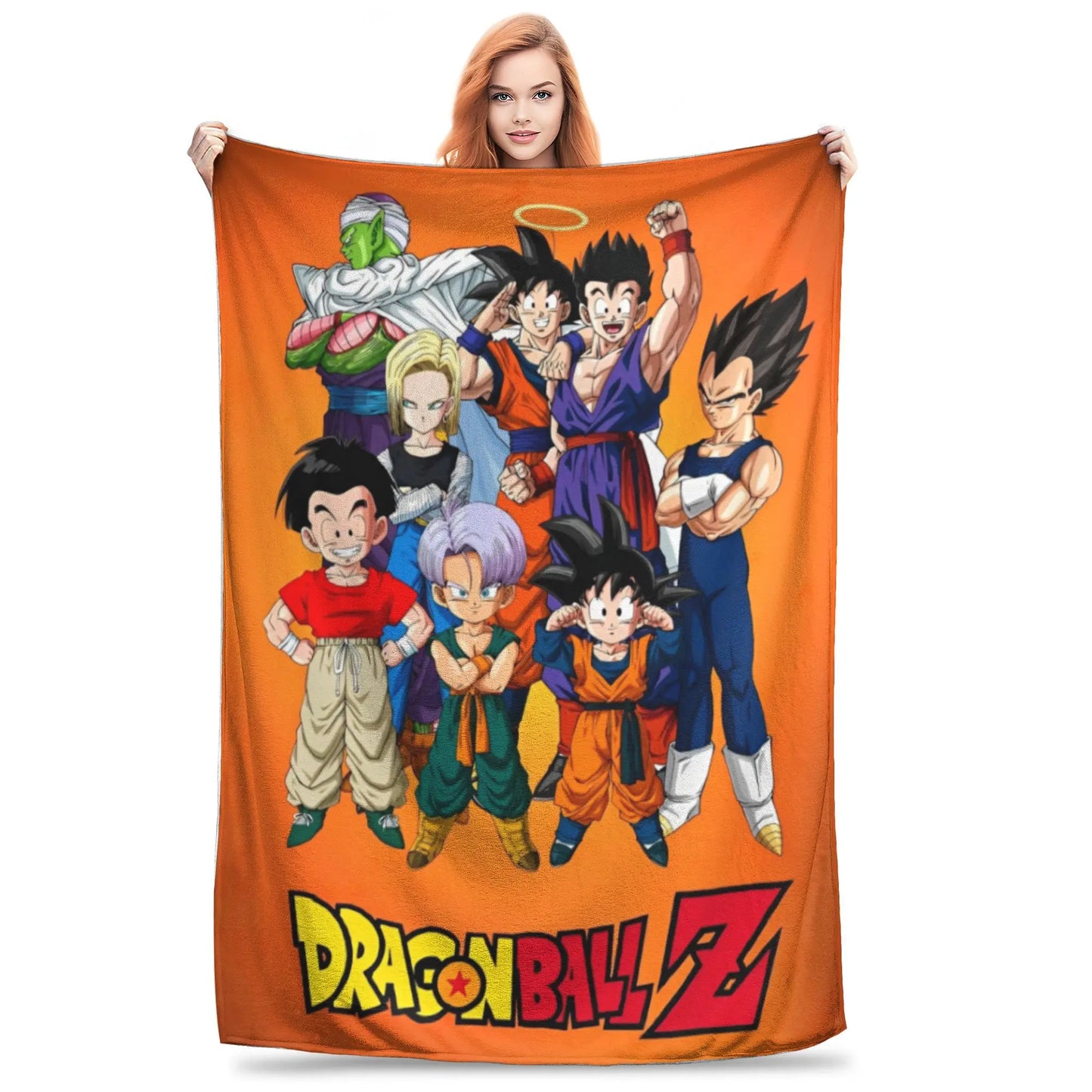 Dragon Ball Blanket Anime Goku Pattern Soft Throw Blankets for Bed Bedroom Quilt Air Conditioning Personalised Warm Bedspread