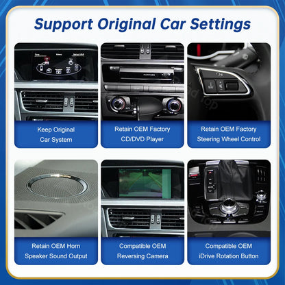 CN Road Top 8.9 12.3'' Touch Screen Multimedia Player Andriod Auto Link For Audi A4 S4 B8 2009-2015 GPS Carplay Display Car Play