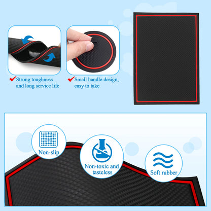 RUIYA for Ford Puma MK2 Puma II 2020-2024 Car Door Groove Mat Ford Puma Anti-slip Slot Pad Auto 2024 Ford Puma MK2 Accessories