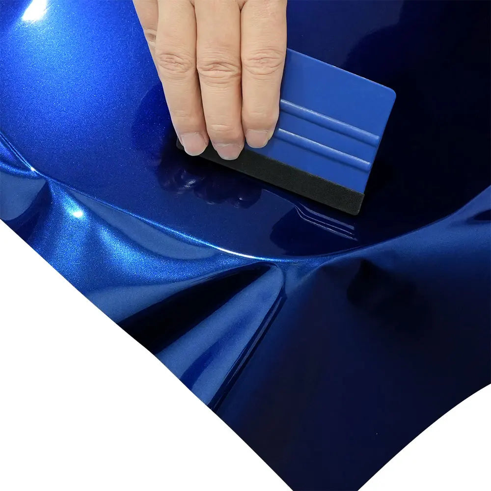 Gentian Blue Metallic Car Sticker Car Wrapping Film PET Sticker Bubble Free Auto Decals Car Accessories Exterior Decoration