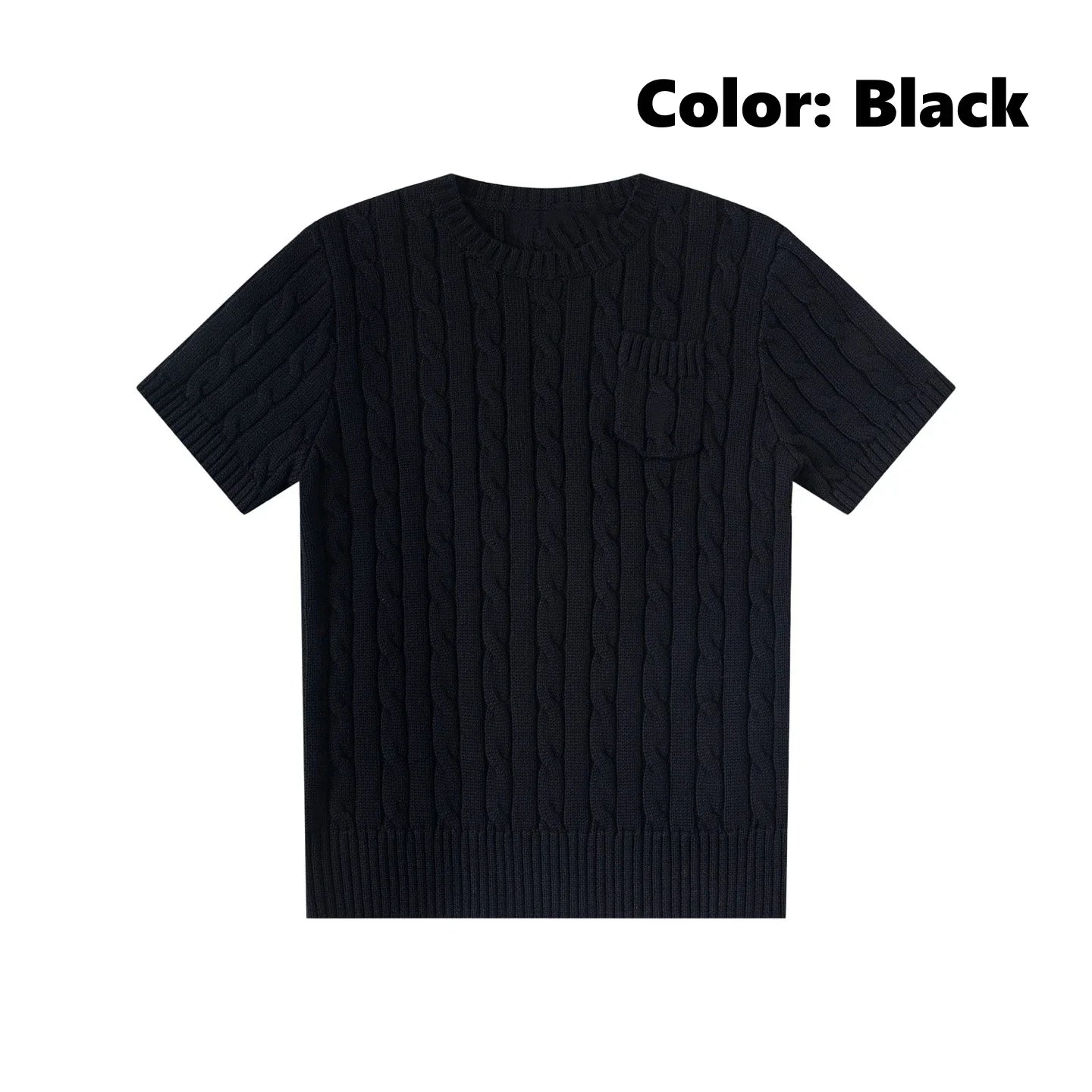 women's t-shirts and polos old money style Classic round neck Women's shirt embroidered chest pocket knitted short sleeved shirt