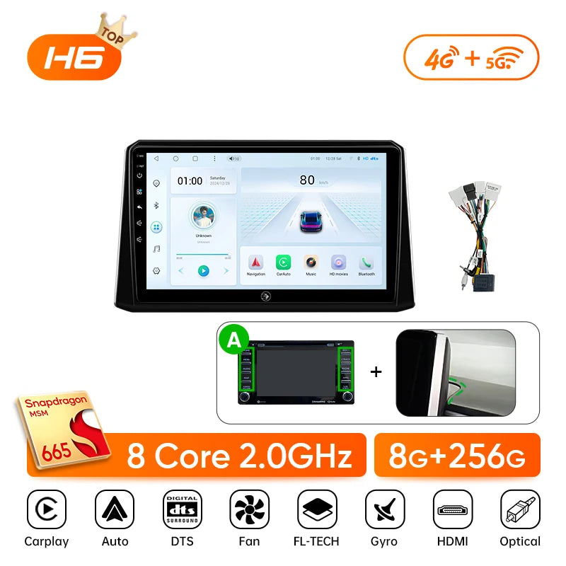 Ainavi Car Multimedia For Toyota Corolla 2019-2026 E210 Wireless Carplay Android Auto 4G Car Radio DSP Stereo IPS Screen 2 Din