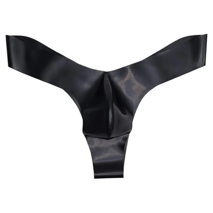 1pc Translucent Mens Latex Thongs Briefs Sexy Seamless Underwear G-String Low Waist T-Back Pouch Lingerie Underpants