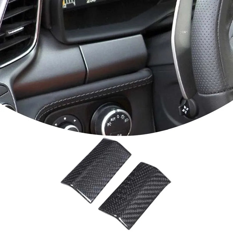 For Ferrari 458 2011-2016 black Real Carbon Fiber Car Gear Shift Window Control Panel Steering wheel Sticker Auto Accessories
