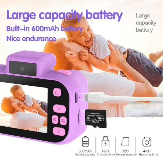 Children Camera 4000W Pixels 1080P HD Screen Dual Cameras Kids Electric Toys For Baby Camara Foto Infantil Children's Gifts