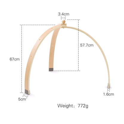 Foldable Baby Play Gym,0 Months Wooden Infant Activity Gym Hanging Toys Tool-Free Assembly Gym,Great for Newborn Development