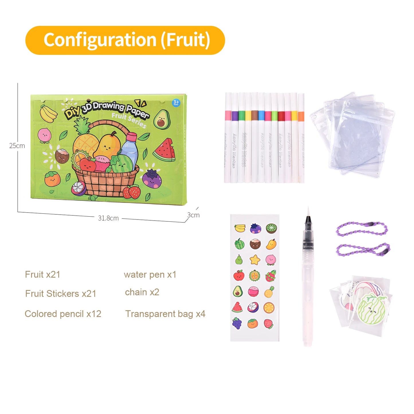 3D Foam DIY Squishy Kit for Kids, Parent-Child Interactive Toy, Fruit and Dessert Series Shapes