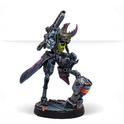 Sci-Fi Alien Horn Mecha Warrior Resin Miniature Unpainted Model Kit Tabletop Wargame Figures Unassembled Garage Kit