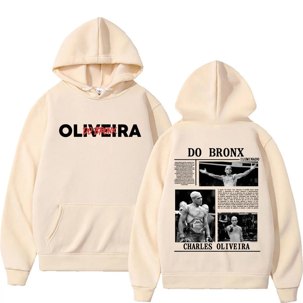 Limited Do Bronx Charles Oliveira Graphic Hoodies Men Women Harajuku Retro Gothic Sweatshirt Casual Fleece Long Sleeve Pullovers