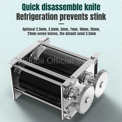 Multifunctional Electric Meat Slicer Automatic Slicer Stainless Shred Slicer Cutter Meat Vegetables Fish Meat Grinder Machine