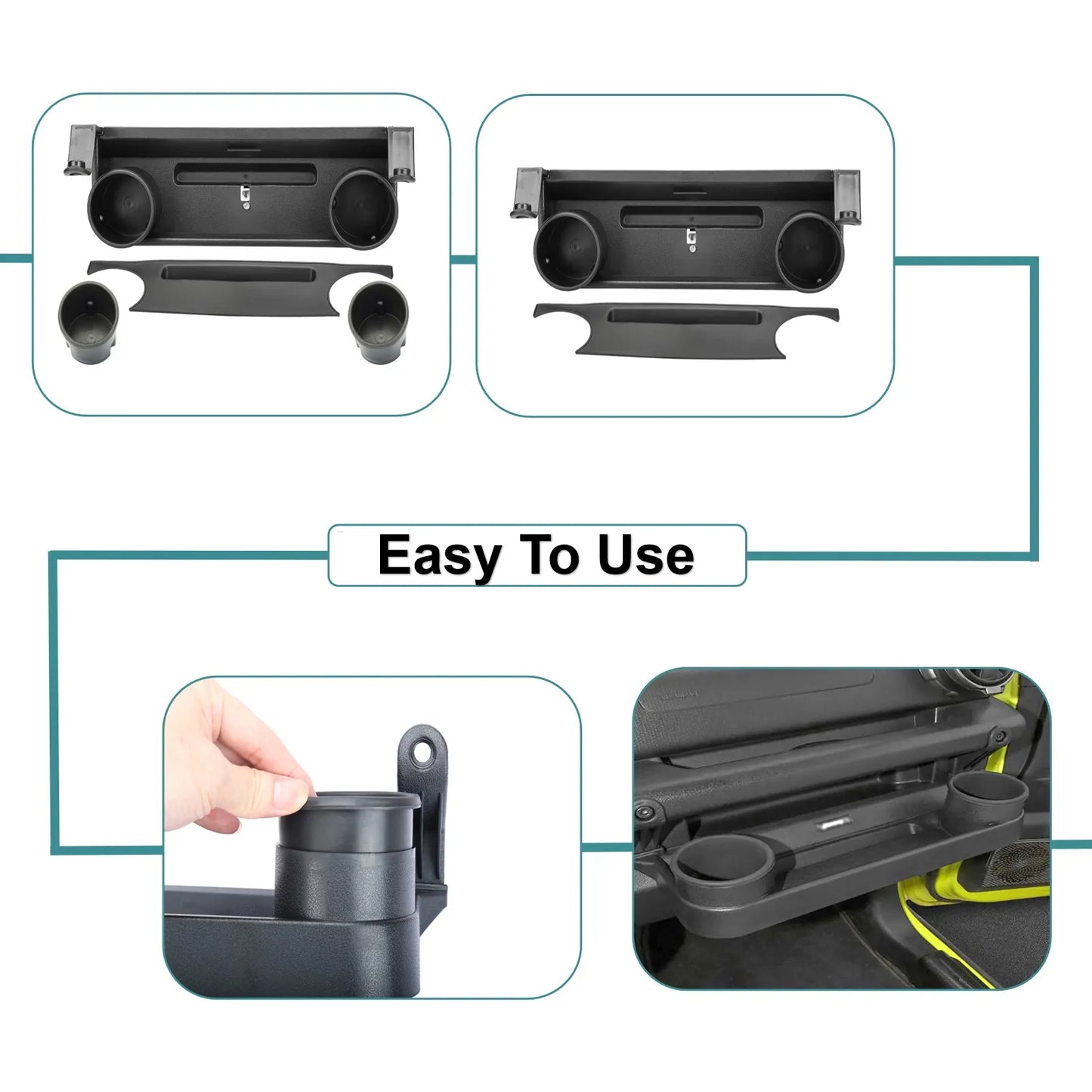 Car Co-pilot Handle Expansion Storage Box Multi-Function Cup Phone Holder Stand for Suzuki Jimny JB64 JB74 2019-2025 Accessories