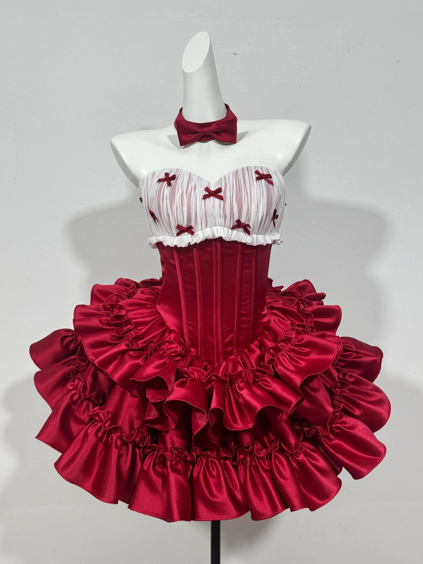 Red Tube Birthday Ready-to-wear Dresses High-end Princess Dress Temperament Celebrity Short Skirt Young Girl Boutique Costume