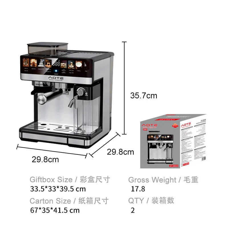Home Coffee Machine Grinder Milk Carton Home Automatic Coffee Machine