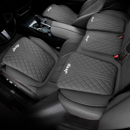 Car Seat Cushion For Jeep Rengade Compass Patriont Grand Cherokee 3D Embroidered Seat Protector Pad Front & Rear Seat Covers