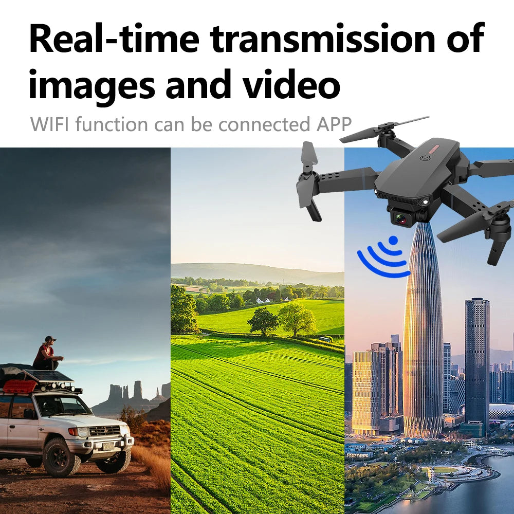 E88 Mini Drone UAV 360-Degree Rotating Folding WiFi Remote Control Aerial Photography Quadcopter Toy Helicopter One-Click New