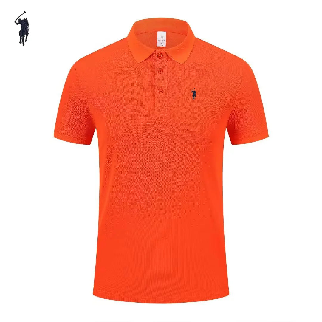 Luxury brand polo shirt short sleeved men's exquisite embroidered top summer new comfortable breathable business casual T-shirt