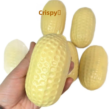 Realistic Peanut Shaped Squeeze Ball, Soft TPR Stress Relief Squishy Fidget Toy