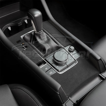 For Mazda 3 Axela 2019 2020 2021 2022 2023 2024 2025 Central Console Gear Shift Panel Top Suede Sticker Car Interior Trim