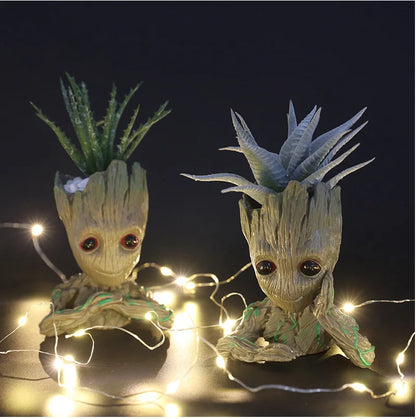 Groot Flower Home Decoration Vases Multifunction Groot Flower Pot Ornaments Arrangement Action Character Figurine Pen Holder