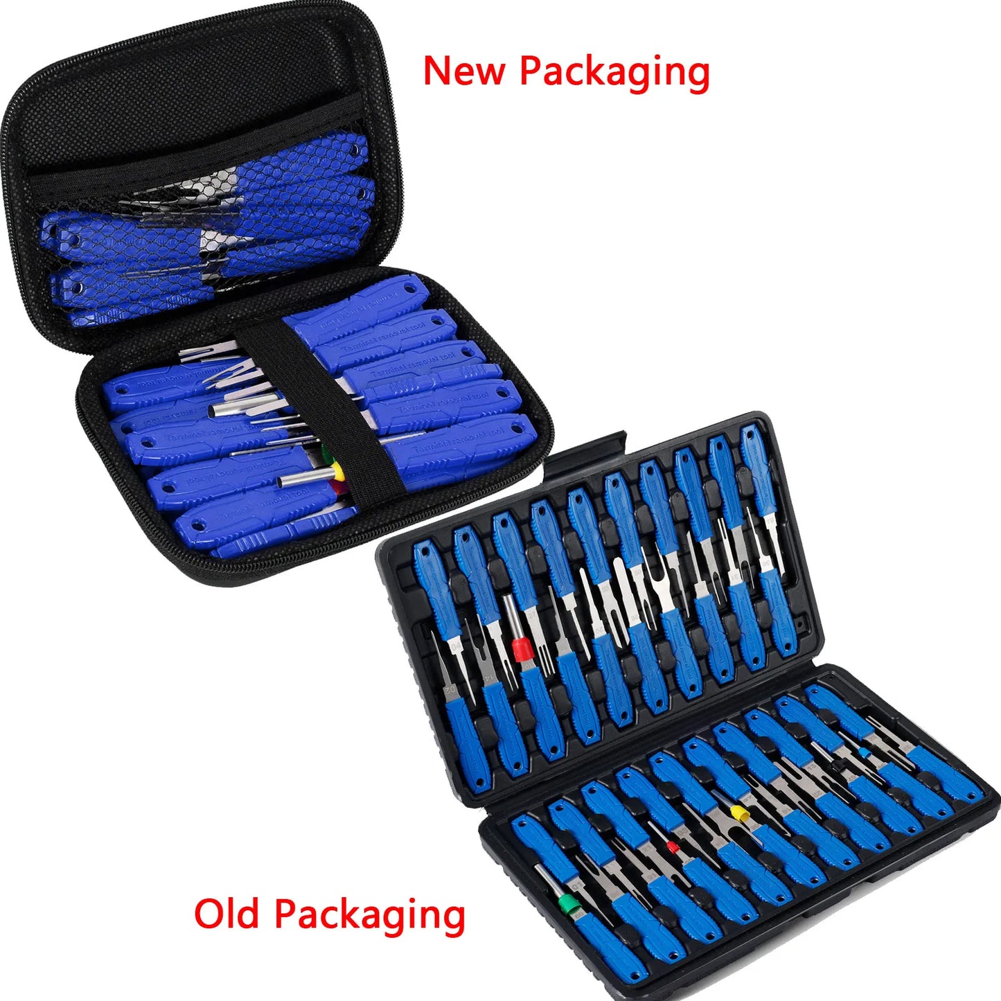 41PCS Electrical Pin Terminal Removal Tools Car Depinning Tool with Plastic Case for Connector Terminal Pin Removal Tool Kit