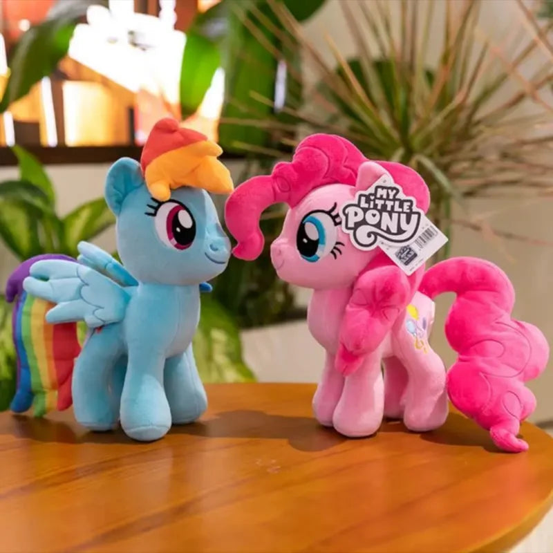 Original My Little Pony Plush Toys Applejack Rainbow Dash Twilight Sparkle Pinkie Pie Rarity Fluttershy Stuffed Doll Kid Gift