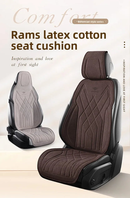 Perforated Suede Seat Cover Universal Four Seasons Cars Seats Covers Breathable Seat Non-slip Luxury Car Rams Latex Seat Cover