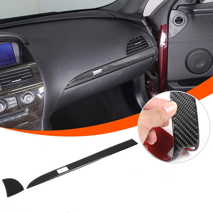 For BMW 6 Series E63 E64 2004-2010 Soft Carbon Fiber Gear Shift Air Outlet Window Lift Panel Dec Car Interior Accessory Sticker
