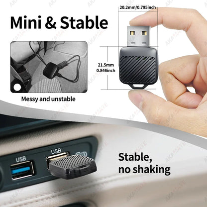 Wireless CarPlay Android Auto 2 in 1 Adapter AI Smart Box Dongle for Wired CarPlay Car Intelligent System Plug Play 5GHz WiFi