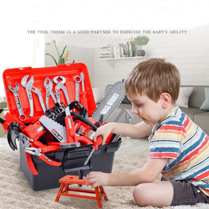 DIY Pretend Play Toy Simulation Repair Tools Set Electric Drill Screwdriver Tool Repair Toolbox Educational Toys For Children