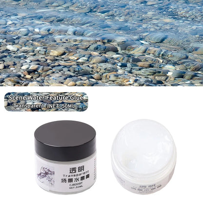 Landscaping Waterscape Paste Rivers/Oceans/Lakes/Static Simulated Water Effect Cream Scene Diy Modeling Making for Dioramas 50ml
