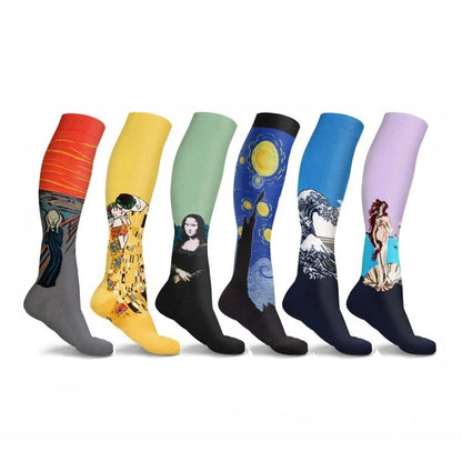 3/5/6 Pairs Compression Socks Exercise Mountaineering Running Sports Socks Elastic Medical Blood Circulation Swelling Nurse Sock
