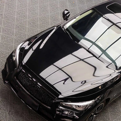 Premium Glossy Bright Black Self-adhesive Vinyl Car Wrap Film Vehicle Decal Paper Based Package Auto Decor Film Air Bubble Free