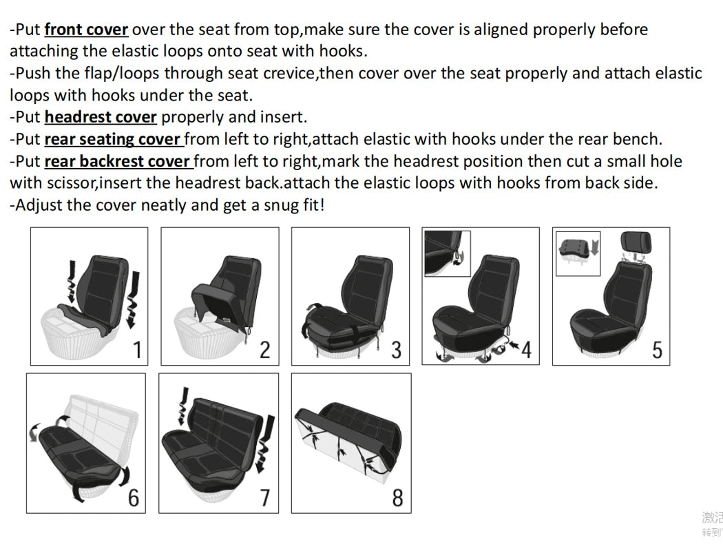 AUTOKING Universal 4pcs/9pcs Sports Car Seat Covers Set Fit for Most Car Golf 4 Car Accessories Interior Girl peugeot 207 206