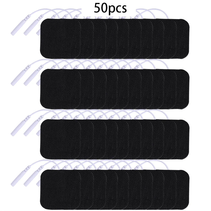 5*5cm 2mm Plug Tens Electrodes Pads Accessories Non-woven Fabric Self  Adhesive Replacement Patch for Electric Massager