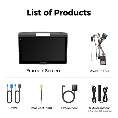 Ainavi Car Radio For Honda CRV CR-V 2012-2016 Carplay Android Auto Qualcomm Car Stereo Multimedia Player 4G Wifi DSP 48EQ