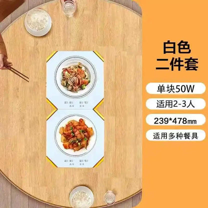 220V Electric Heating Board Home Appliance Splice Stackable Heat Preservation Automatic Thermostatic Desktop Warm Dishes Board
